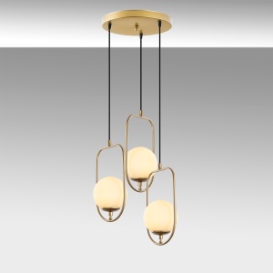 Lustra Skew Auriu 55x185x55 cm - Img 4