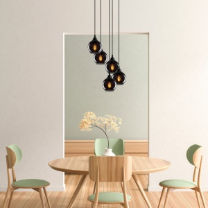 Lustra Smoked Gri 50x50x114 cm - Img 3