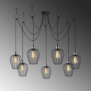 Lustra Tel Negru 160x130 cm - Img 4