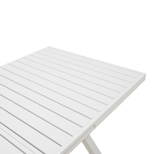 Masa de Gradina Model Dagyn, Alb, 180-240x90x76 cm - Img 6