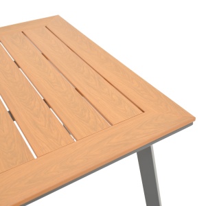 Masa de Gradina Model Griffith, Natural/Negru, 160x80x74 cm - Img 4