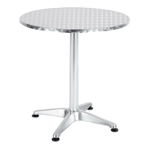 Masa de gradina, Model Lazo, culoare crom, aluminiu cromat, D70x70 cm - Img 2