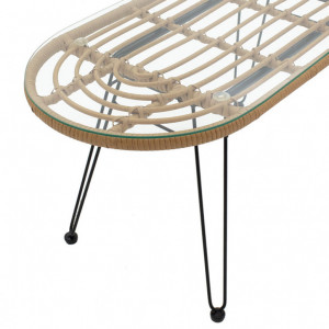 Masa de Gradina Naoki Negru - Natural 100x45x46 cm - Img 3