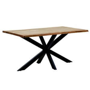 Masă Lenoua, natural/negru, 180x90x76 cm