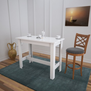 Masa Model Nova, 120x60x93 cm, Alb lucios - Img 1
