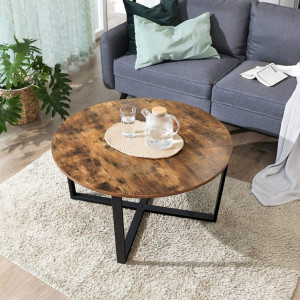 Masuta de Cafea Model Grace, 88x88x47 cm, Vintage / Maro Închis - Img 2