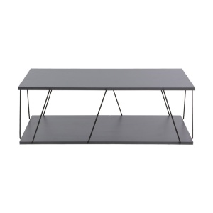 Masuta de Cafea Model Keenan, 90x60x30.5 cm, Gri Inchis/Negru - Img 2
