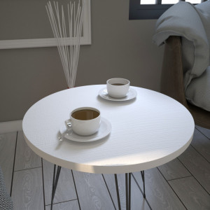 Masuta de Cafea Model Kellen, 40x40x44 cm, Alb - Img 3