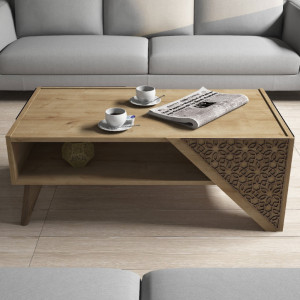 Masuta de Cafea Model Meyers, 105x40x58 cm, Stejar - Img 2