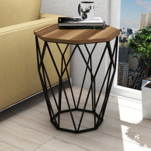 Masuta de Cafea Model Rylan, 46x46x57 cm, Nuc - Img 1