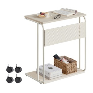 Masuta laterala C- Shape cu roti, 55x32x65cm - Img 9