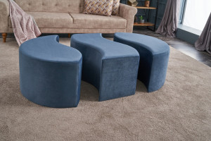 Pouf Alya, Albastru - Img 2