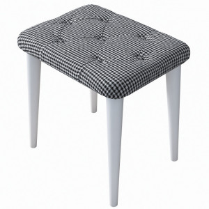 Pouffe BM101, Negru- Alb - Img 1