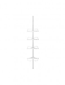 Raft de colt pentru baie, Songmics, 85-305 cm, BCB001A, Alb
