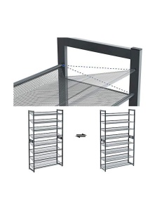 Raft pentru pantofi Model Gunnar, Indigo, 92x30x163 cm - Img 6