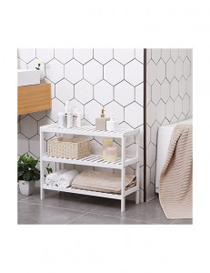 Raft pentru pantofi Model Quinn, Alb, 70x26x55 cm - Img 3