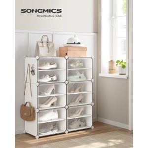 Raft pentru pantofi Songmics Alb 82x32x92 cm - Img 1