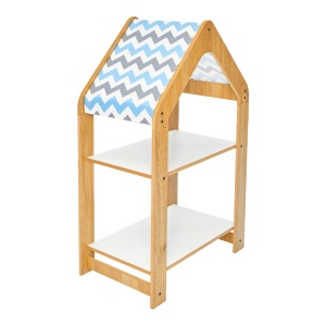 Raft tip Montessori Zoilen, natur/alb/albastru, 50x30x80 cm