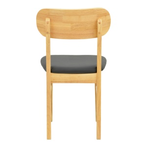 Scaun Bedona, natural/negru, 47x46x80 cm - Img 6