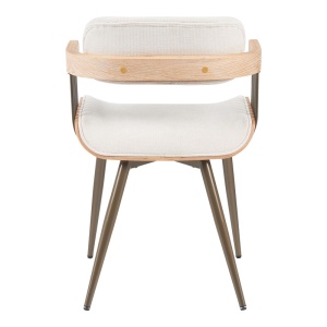 Scaun Cameo, bronz/alb murdar/bej, 53x49.5x75.5 cm - Img 5