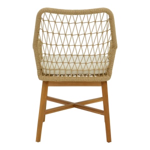 Scaun cu Brate Model Elaiza, Natur/Bej, 58x60x90 cm - Img 5