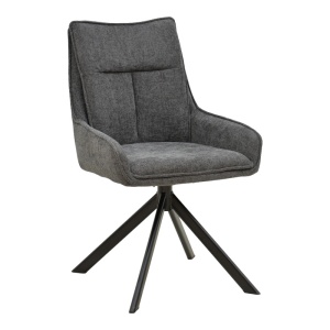 Scaun cu Brate Model Konelian, Gri inchis/Negru , 54x63x88 cm