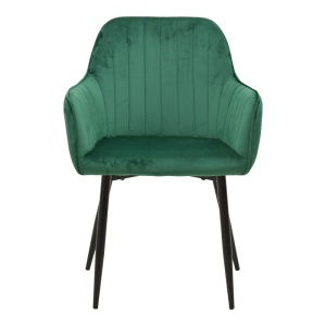 Scaun cu Brate Model Noor, Verde/Negru , 58x58x86 cm - Img 4