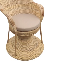 Scaun cu Brate Model Rea, Natur/Bej , 85x85x141 cm - Img 4