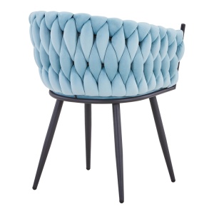 Scaun cu Brate Model Vivian, Albastru deschis, 61x55x80 cm - Img 2