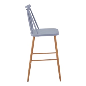 Scaun de bar Aurora I, gri/natural, 42x47x99 cm - Img 2