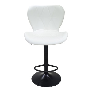Scaun de bar Coozy, negru/alb, 46x47x90-112 cm - Img 4
