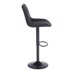 Scaun de bar Libra, negru, 49x55x115 cm - Img 3