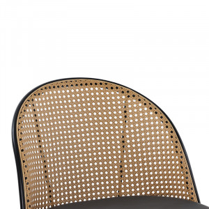 Scaun de bar Model Kace, Natur/Negru, 43x55x102 cm - Img 6