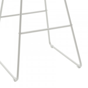 Scaun de bar Model Seth, Alb, 52x52x96 cm - Img 6