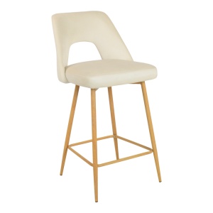 Scaun de bar Murde, bej/natural, 47x52x96 cm
