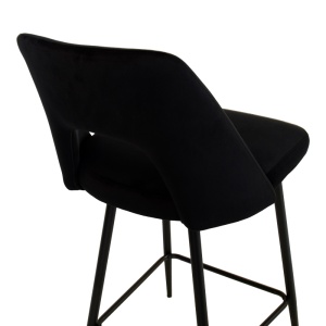 Scaun de bar Murde, negru, 47x52x96 cm - Img 6