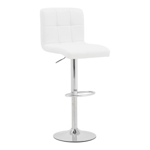 Scaun de bar Remina, alb, 44x44x112 cm