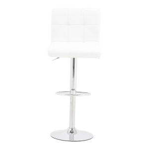 Scaun de bar Remina, alb, 44x44x112 cm - Img 5