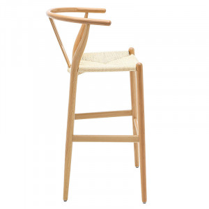 Scaun de bar Sandra lemn - rope culoare lemn natural - Img 3