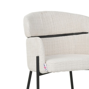 Scaun de bar Tolerse, bej/negru, 55x60x97 cm - Img 6