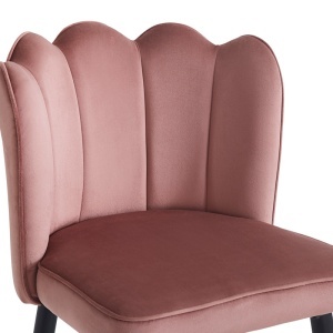 Scaun de bar Velvi, roz, 46x45x105.5 cm - Img 6