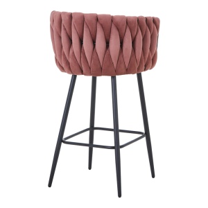 Scaun de bar Vivian, roz, 57x50x100 cm - Img 2