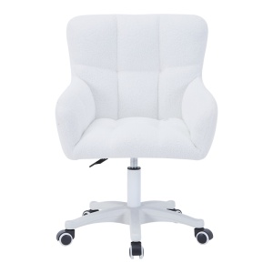Scaun de birou Givole, alb, 55x50x76-86 cm - Img 3