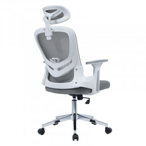 Scaun de birou manager Ignatius plasa gri deschis - Img 2