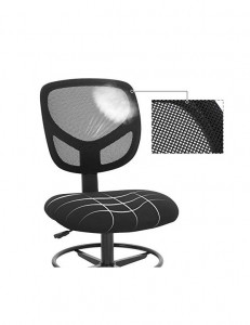 Scaun de birou, Songmics, Negru, OBN15BK, 60 x 60 x 117 cm - Img 7