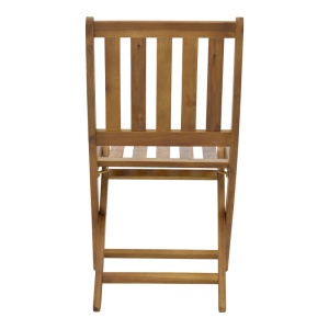 Scaun de exterior, Model Elijie, culoare natural, lemn masiv de salcam, 45x62x90 cm - Img 6