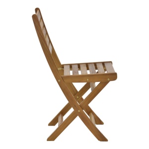 Scaun de exterior, Model Fatel, culoare natural, lemn masiv de salcam, 40x53x82 cm - Img 11
