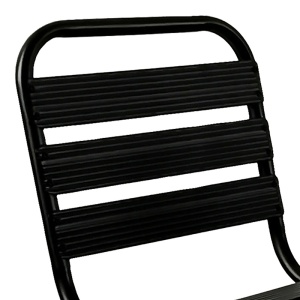 Scaun de exterior , Model Sussie, culoare negru, metal si aluminiu, 45x62x76 cm - Img 6