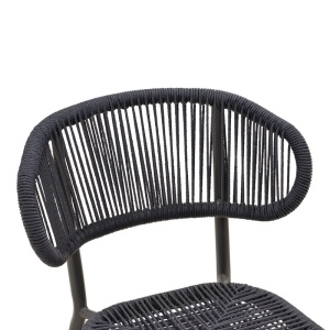 Scaun de Gradina Agus, negru, 55x63x77 cm - Img 8