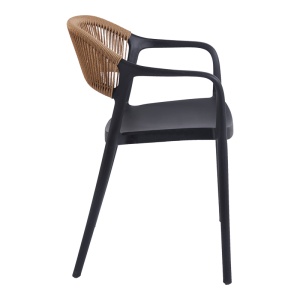Scaun de Gradina Ankara, negru, 54x55.5x77 cm - Img 4